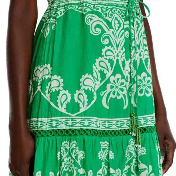 XL FARM Rio Sweet Garden Green Maxi Dress One Shoulder NWOT Never Worn - Picture 3 of 16